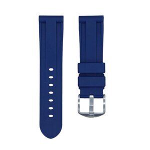 Tempomat 24mm Navy Blue Rubber Strap for Breitling, Tudor, Panerai, Tag & More